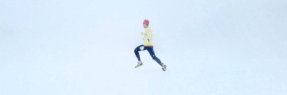 Going for a run in the snow