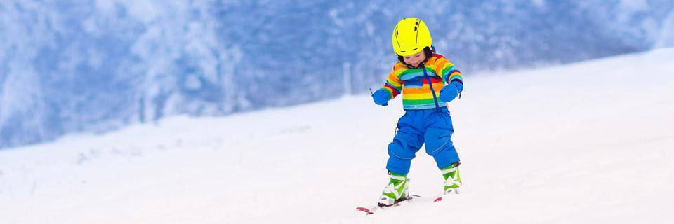 Little tot on a ski slope