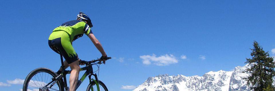 Man cycling in Alpe d'Huez